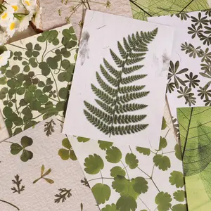 Plant Theme Collage Decor Paper, 30 Sheets Embossed Plant Theme Collage Decor Paper, DIY Sticker Paper, Scrapbooking Supplies, DIY Crafts, Journaling Supplies