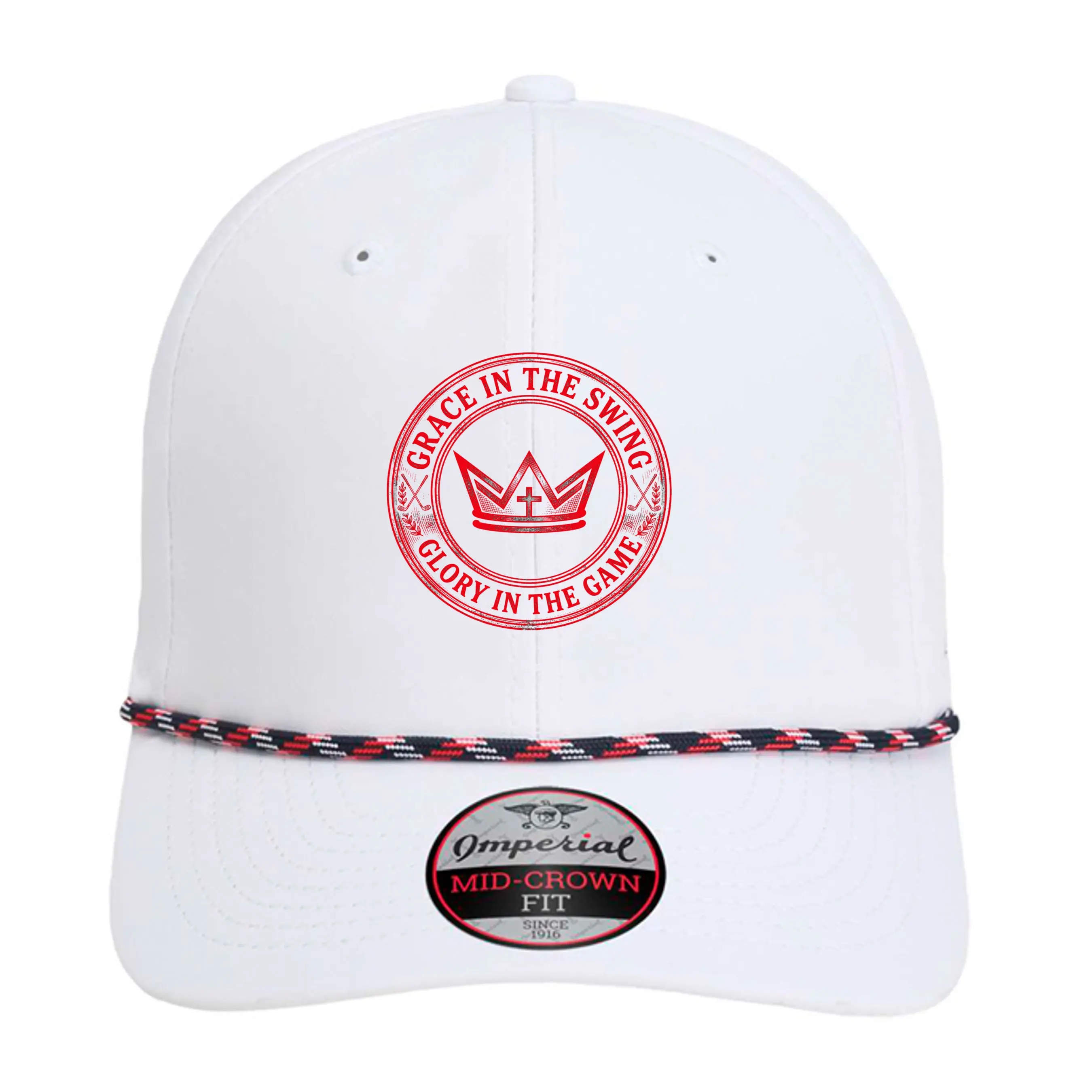 Grace in the Swing - Imperial Wingman Performance Rope Snapback Hat, Polyester Hats, Logo Element Hats