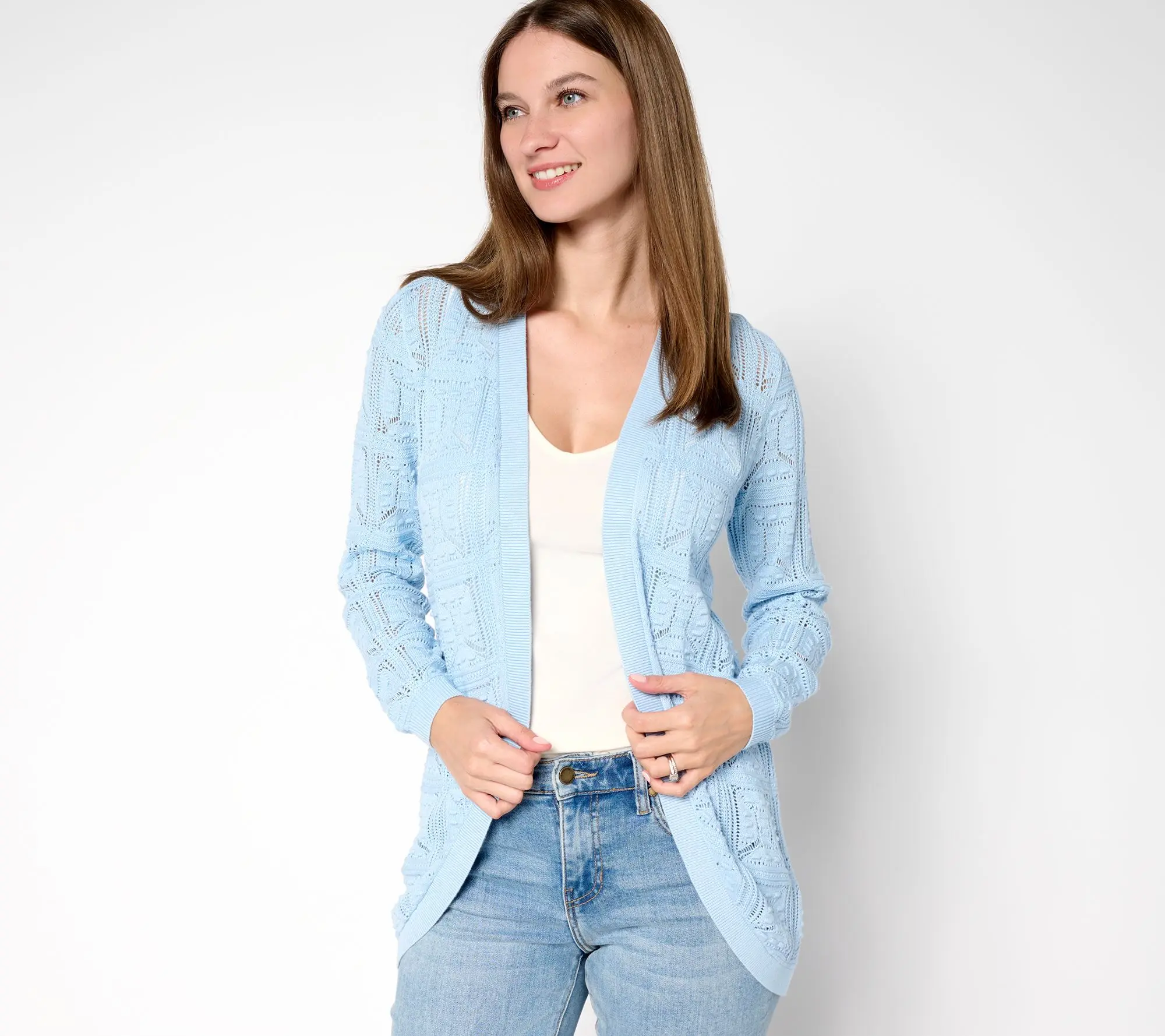 Susan Graver Novelty Stitch Cardigan