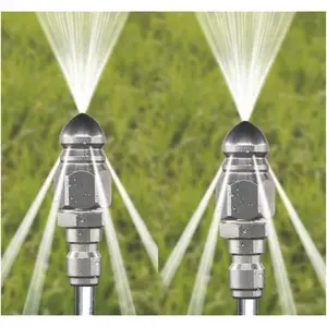 2(Sets)  Washer Sewer Jetter Nozzle with 1/4'' Quickly Connector, Drain Jet Hose Nozzle