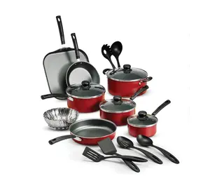 Tramontina Primaware 18 Piece Non-stick Cookware Set, Red
