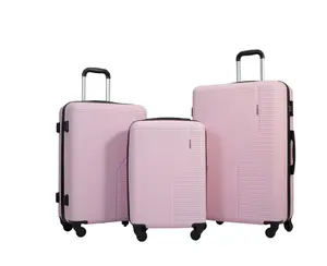 3-Piece Hardside Luggage Set - Lightweight Spinner Suitcase with TSA Lock (20in/24in/28in),Pink