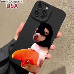 Cute Dog Pattern Phone Case, Anti-drop Decorative Phone Protector Cover, Phone Accessories Compatible with iPhone 11 12 13 14 15 16 Pro Max