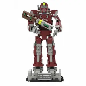 Wasteland Radiation Warrior Building Blocks Model, Post-apocalyptic Style DIY Assembly Toy, Trendy Collectible Ornament, Creative Desktop Decor & Unique Gift