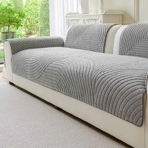 1pc Solid Color Sofa Cushion, Soft Texture, Modern Luxury Home, Fits Single to Five-Seater Sofas, All Seasons, Slipcovers for Couches and Sofas