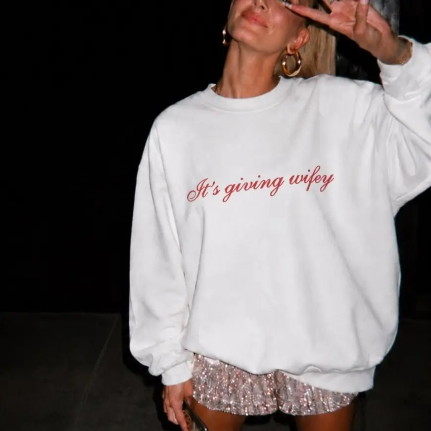 It's Giving Wifey Sweatshirt, Custom Bridal Party Crewneck, Personalised Bridesmaid Gift, Bachelorette Top, Bride Era Sweater