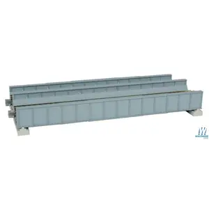 Kato USA 20457 Double-Track Plate Girder Bridge -- 7-13/32" 186mm (gray), N Scale