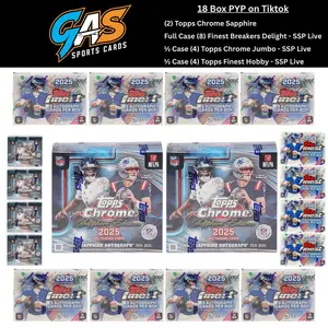 Live 5/29 - Break 2035 - 18 Box Pick Your Player - (2) 2025 Topps Chrome Sapphire Football; (8) 2025 Topps Finest Football Breakers Delight; (4) 2025 Topps Finest Hobby; (4) 2025 Topps Chrome Jumbo - Sports Trading Cards