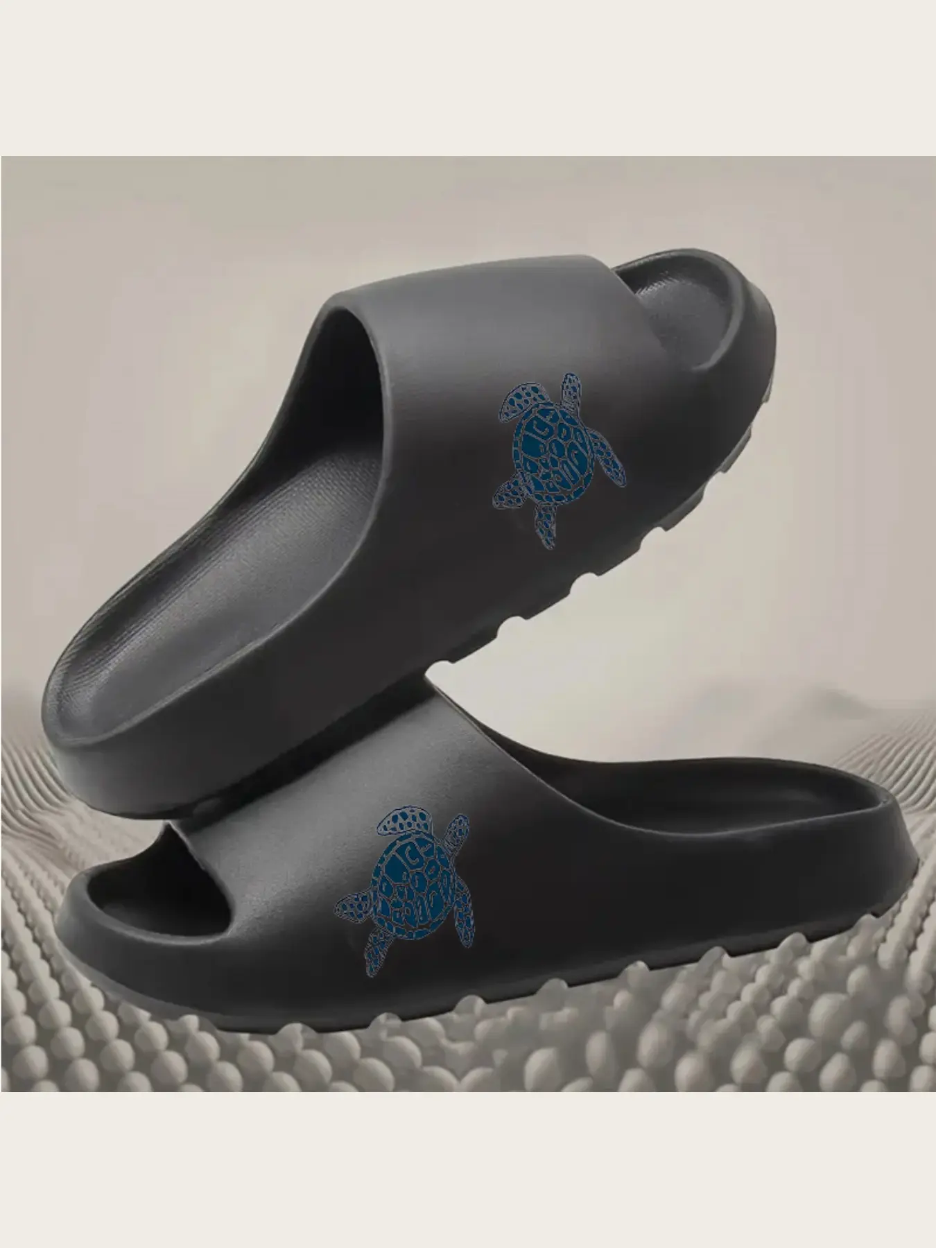 Men Women Beach Slippers with Sea Turtle Pattern Non Slip Lightweight Comfortable Summer Sandals for Pool Party Vacation Casual Daily Wear Outdoor Indoor Flip Flops Soft Sole Shoes