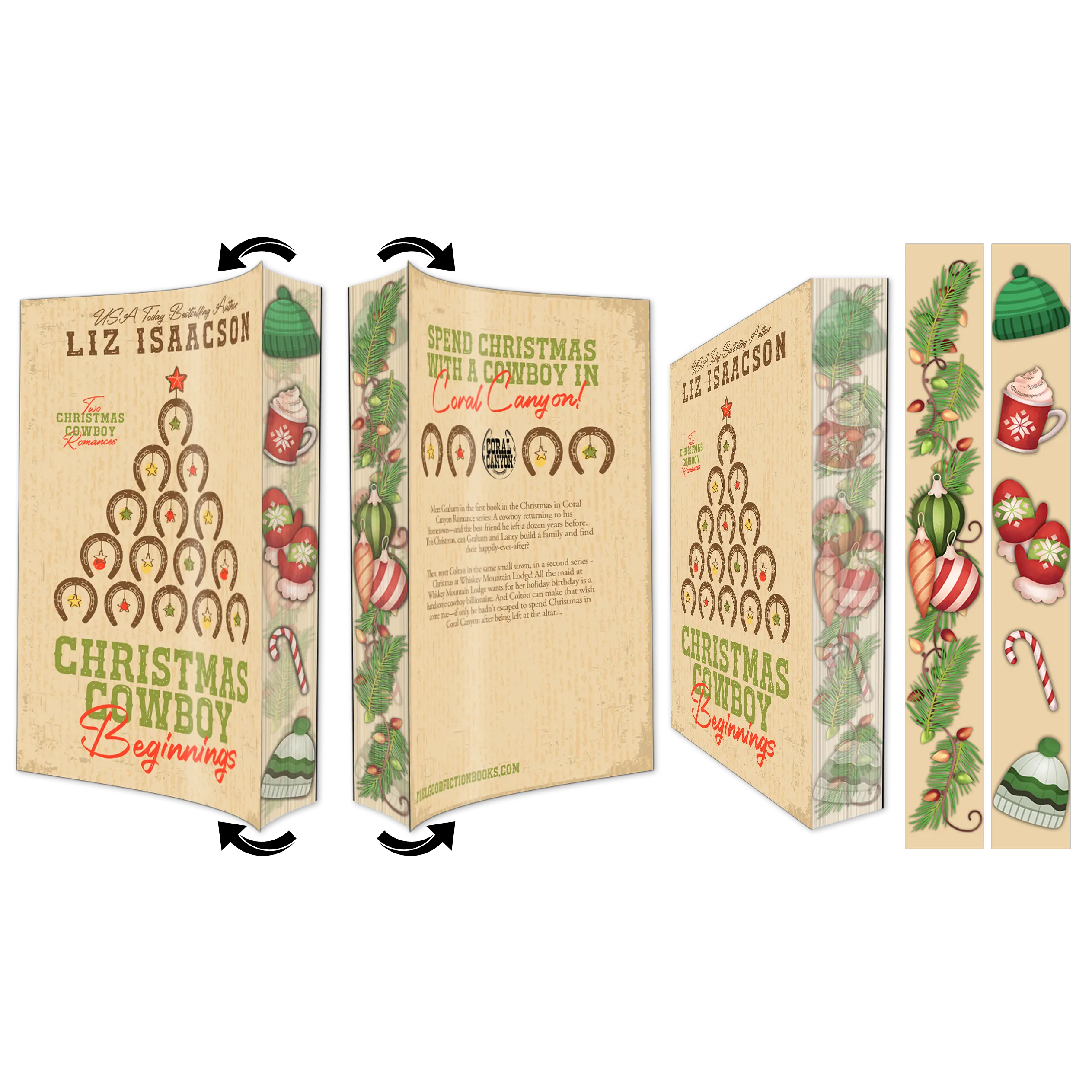 TWO BOOKS: Christmas Cowboy Beginnings Special Edition with DUAL PRINTED EDGES!