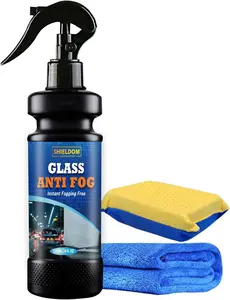 AntiFog Spray for Glass Car Windshield Defogger Prevents Fogging of Interior Glass, Mirrors, Windows, Shower Door with Defogging & Cleaning Sponge, Towel oz/ml