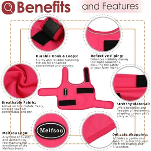 Dog Anxiety Vest, Skin-Friendly Thunder Jacket for Dogs, Dog Calming Shirt for Thunder, Fireworks, Vet Visits and Separation - Keep Pet Calm Without Medicine, Fit for Small Medium Large Dogs