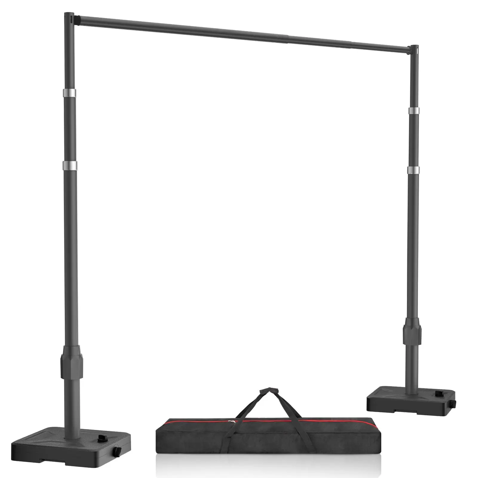 Emart 10x10ft Pipe and Drape Backdrop Stand Kit, Water Tank Base,Heavy duty adjustable metal frame with water tank bases, ideal for weddings, birthdays, baby showers and holiday party decor
