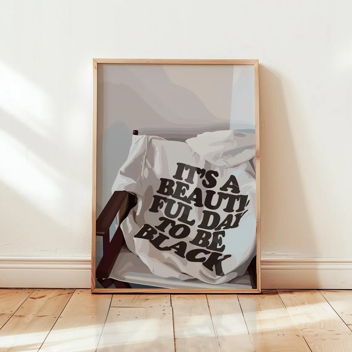 "Beautiful Day for Black" Artistic Glossy Photo Print - 8x12 in (20cmx30cm) Frame-Free Collectible Poster, Black Girl Room Decor, Ideal Gift, 8X12 Inch (20Cm X 30Cm)