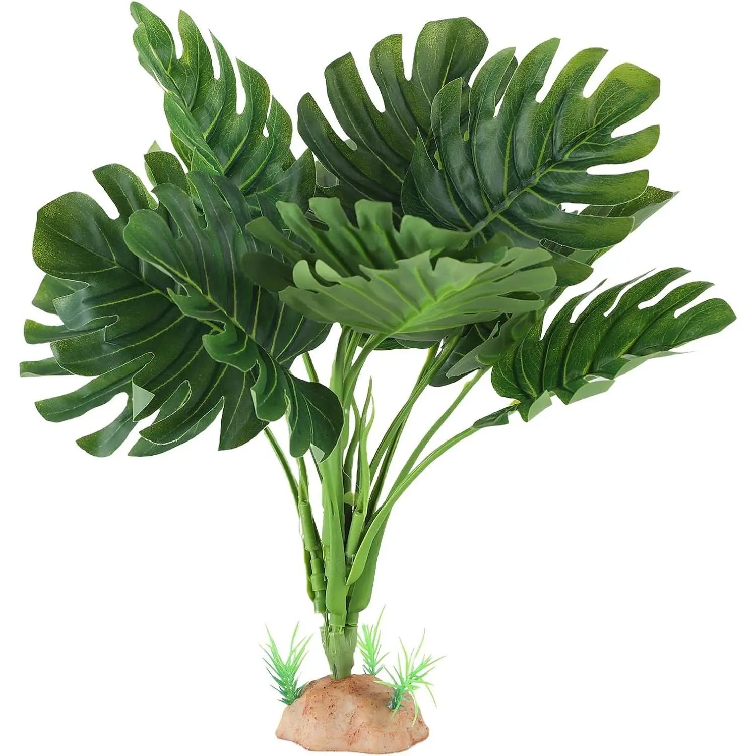 Reptile  - Tortoise Habitat Accessories, Artificial Spider  for Gecko, Ball Python, Terrarium Decor - Monstera