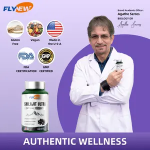 Flynew Optimal Potency Shilajit Ultra 60 Capsules Made in USA with Essential Minerals for Healthy Aging and Immune Support