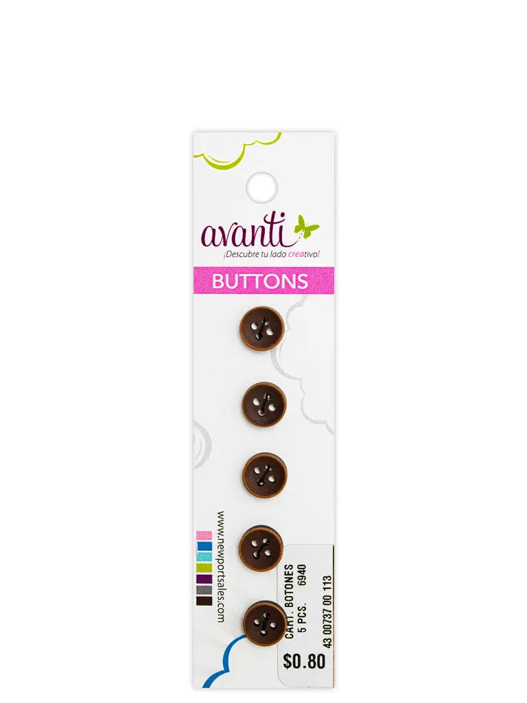 Sewing Buttons – 15L (9.0mm / 0.35 inches) with 4 Holes – Perfect for Blouses, Dresses & Decorative Accents, 12-Pack