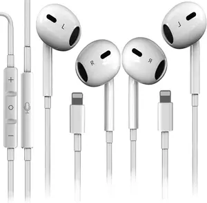 2 Pack for iPhone Headphones Wired Earbuds Earphones Built-in Microphone & Volume Control Nosie Reduction for iPhone 14 Pro Max/14 Plus/13/12/11/XR/XS/X/8/7/SE, Plug and Play Support