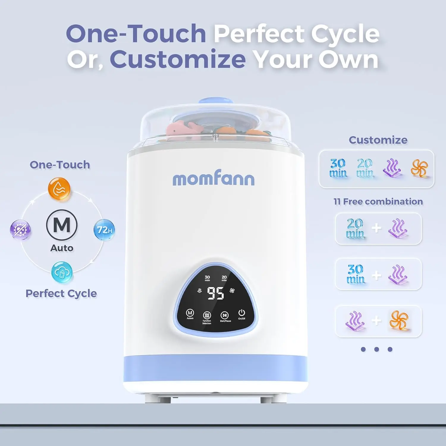 【Black Friday】VIPfree Baby Bottle Washer, Upgraded 4-in-1 Bottle Washer and Dryer, Auto Drain, Deep Clean for Bottles, Pump Parts & Essentials, Time-Saving Effortless Baby Care