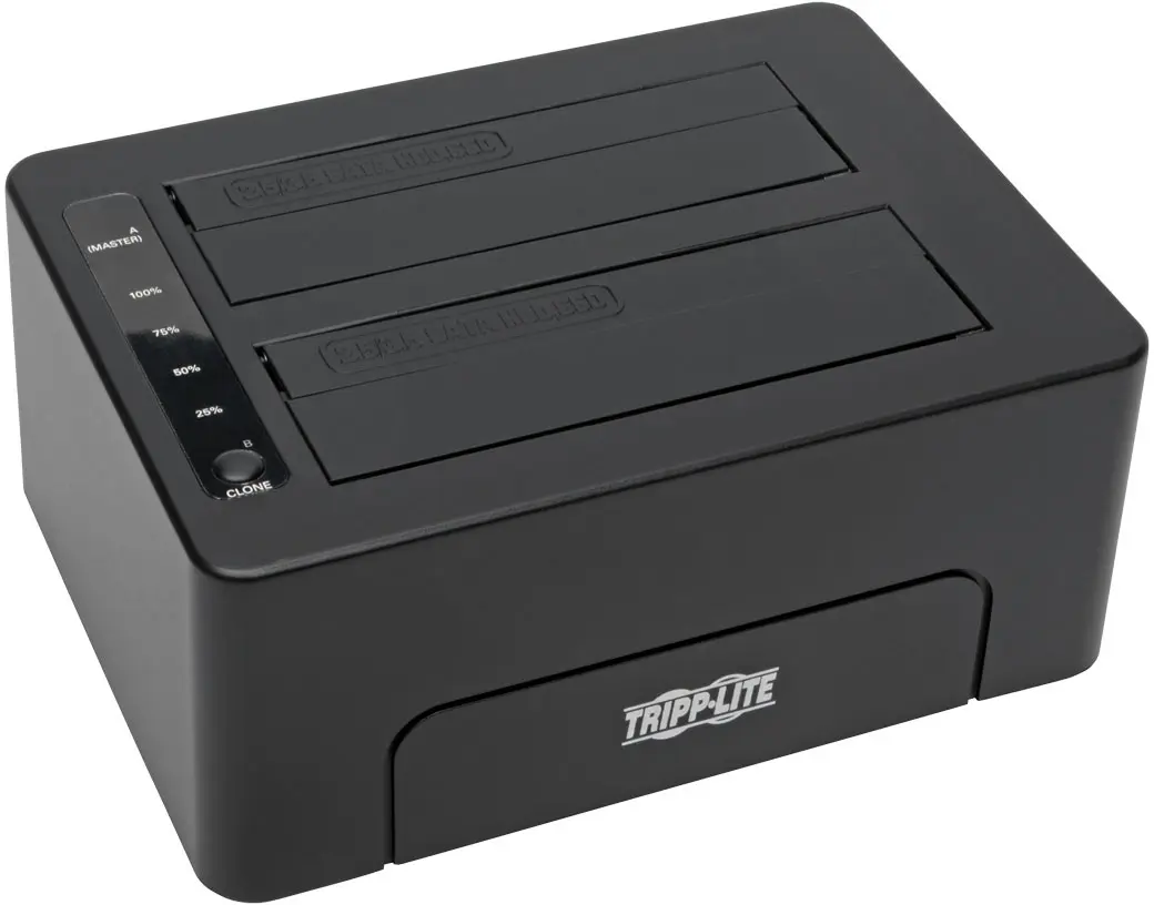 Tripp Lite TRL-U339-002 USB 3.0 SuperSpeed Dual SATA External Hard Drive Docking Station, Offline Clone Support, for 2.5-3.5 in. HDD