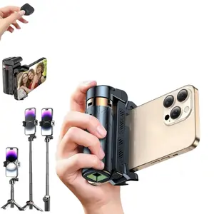 Portable Tripod with Bluetooth-compatible Mobile Mini Phone Holder, Selfie Stick Monopod for Photography & Video Capture, Compatible with iPhone 17/16/15/14/13 Galaxy