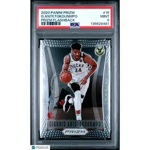 2020 Panini Prizm Prizm Flashback G. Antetokounmpo #15 PSA 9