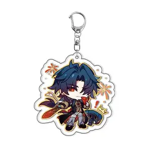 Game Honkai: Star Rail Acrylic Keychain Backpack Hanging Pendant Dan Heng Aventurine Decoration Accessories Ornament Gifts Toy