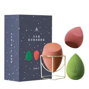 AMORTALS 2-Piece Makeup Sponge Set - Ultra-Soft, Latex-Free, Dry-Use Blender for Flawless Foundation & Concealer, Ergonomic Shape for Easy Blending