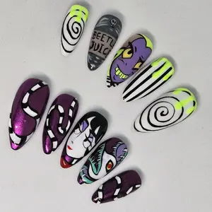 Almond Beetle Juice × Lydia Press On Nails