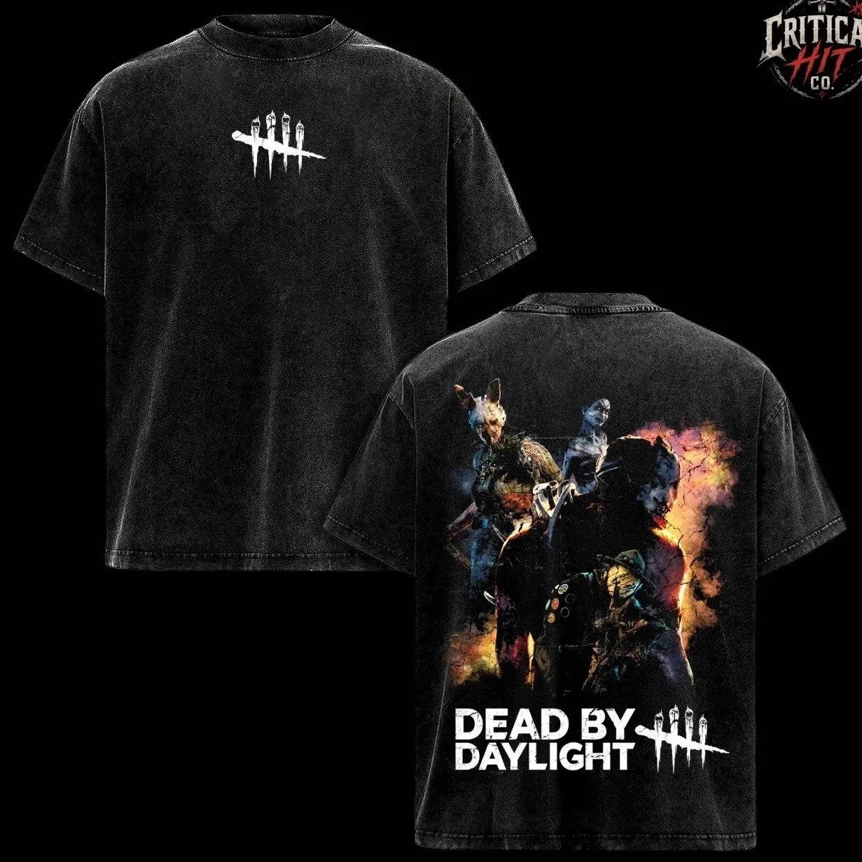 Dead By Daylight Killers Graphic Tee, The Huntress Trapper Wraith Spirit Merch, Horror Game Vintage Washed, Oversized Heavyweight Cotton T-Shirt, DBD Survival Streetwear, Scary Video Game Apparel, Fan Gift 4XX