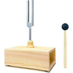 432 Hz Tuning Fork with Resonance Box,  Alloy, Wooden Speaker, Ideal for Sound ,  , Tuning Fork Resonance Teaching, Hearing Tests, Meditation etc