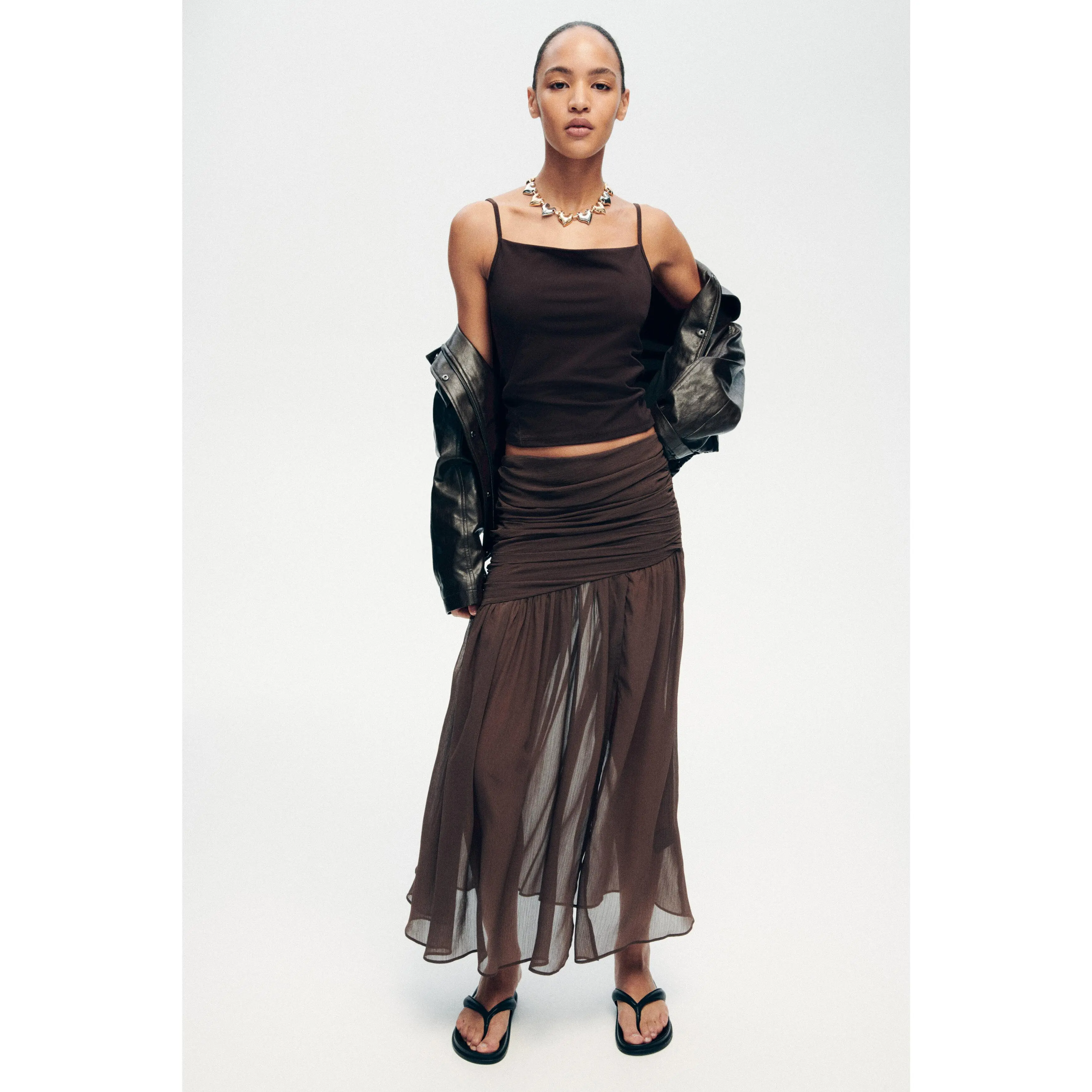 H&M Sheer maxi skirt