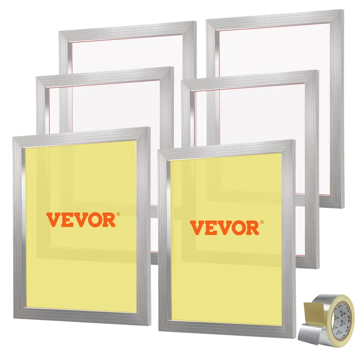 Vevor SYKJD61102024AUQIV0 Aluminium Frame 20x24 in. 6-Piece Screen Printing Kit for Advertisement Printing Office Equipment