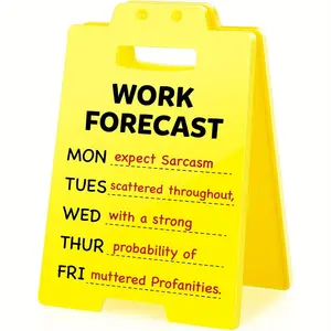 Small Fun Gag Desk Sign for Office Decor, Perfect Gift for Women & Coworkers, Humorous Cubicle Decoration for Employees & Hr Teams