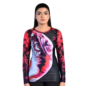 ROAR-INT Women Multi MMA, BJJ Grappling Full Sleeve Rash Guard Shirt