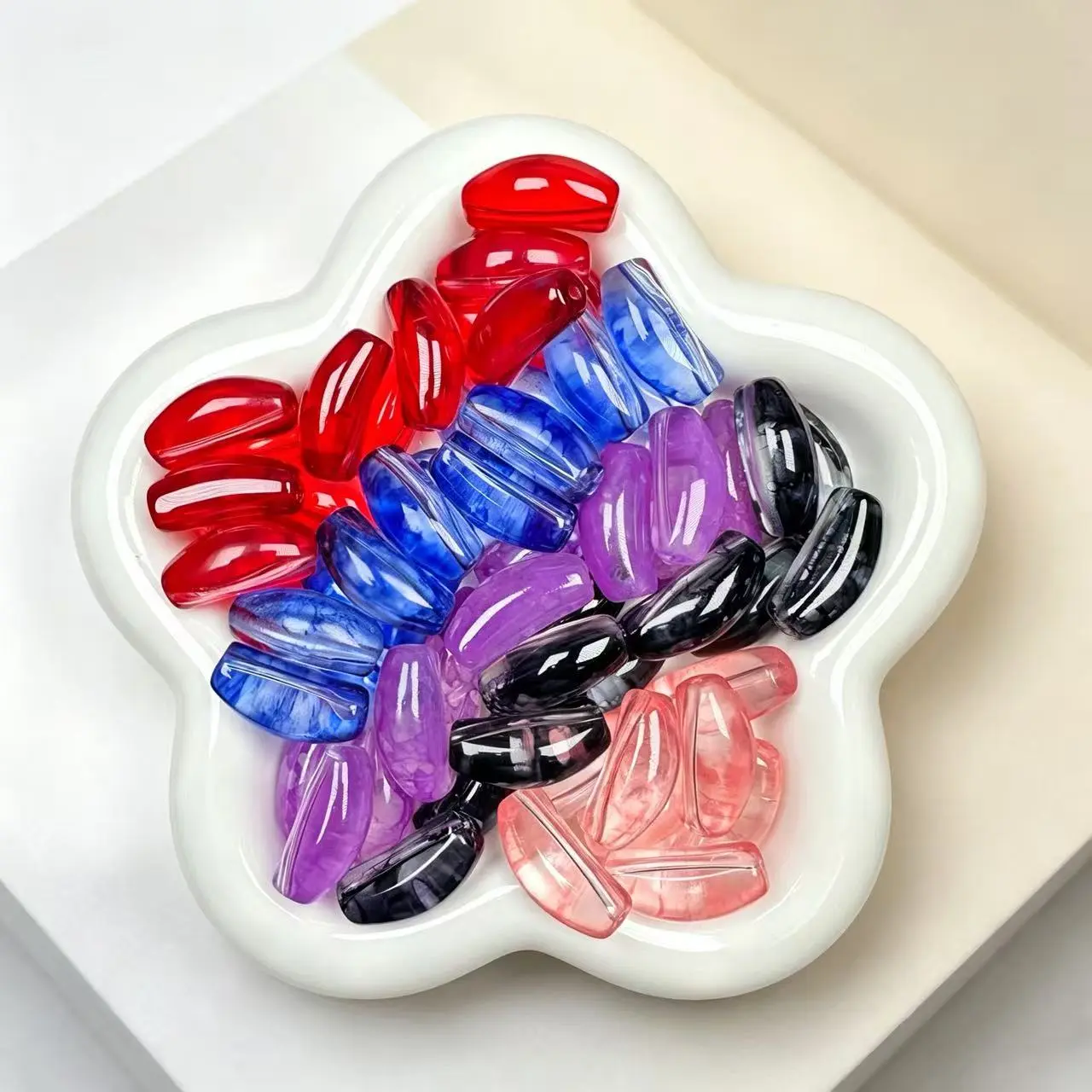 【Special Glass Beads】-Curve Tube Beads
