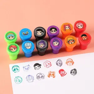 Anime Demon Hunter Cartoon Stamps 12 Pack For Kids & Teens Cute Party Favor Toy School Reward Stamps Birthday Gifts Easter Gifts For Kids Anime Theme Party Supplies Art Stickers