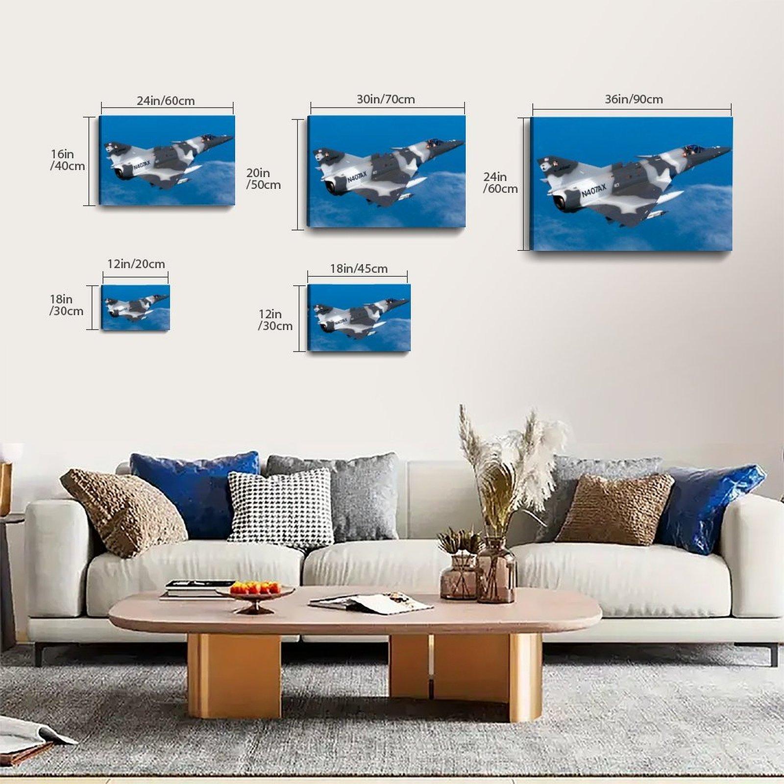 Military Fighter Poster Israeli KFIR-C2 Fighter Jet Poster Decorative Painting Canvas Wall Art Picture Print Modern Family Bedroom Decor