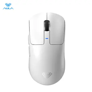 AULA SC680 Wireless Gaming Mouse, Tri-Mode 2.4G/BT5.0/USB-C Gaming Mouse, 10000 DPI Rechargeable Wireless Mouse, Gaming Mouse with 6 Programmable Buttons and Summer Anti-Slip Stickers, Office Desktop Laptop Accessories Ergonomic Mechanical Keyboard