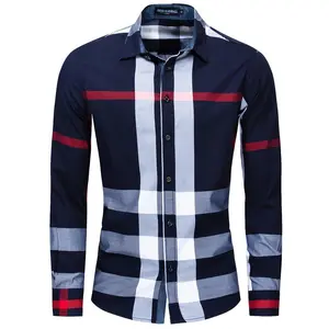 Men's Classic Plaid Button- Shirt - Durable 100% Cotton, Long Sleeve with Chest Pocket, Machine Washable - Perfect for Outdoor & Casual Wear, Casual Buttondown |   Classic Plaid Shirt |   Buttoned Placket