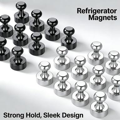 Fridge Magnets Refrigerator Whiteboard Small Strong Magnet Classroom Kitchen Accessories Decorative Locker Set Decor Must Haves Office Calendar Refrigerador Magnetic Cute Crafts Silver