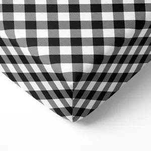 Bacati Lumberjack 100% Cotton Percale Fitted Crib Sheet – Buffalo Plaids – Black