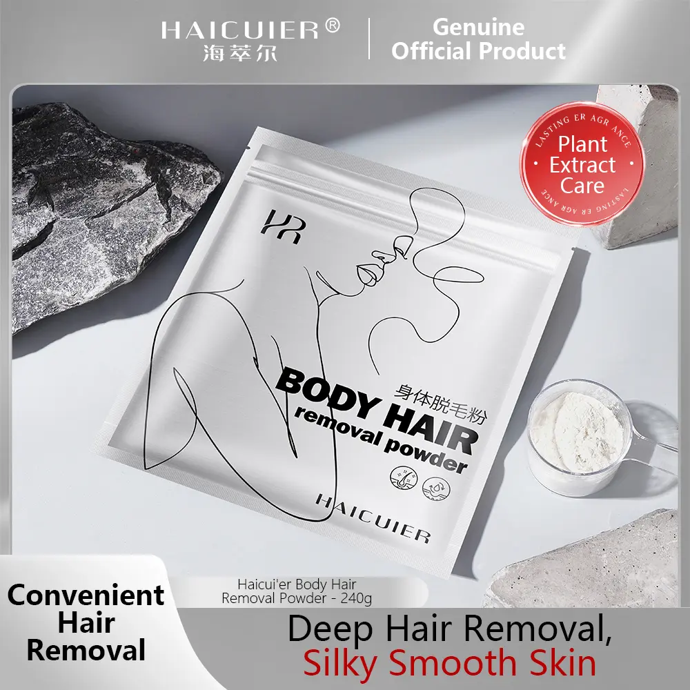 Gentle Body Hair Removal Powder, Gentle Depilatory, No Spot Residue, Smooth Skin Care for Men & Women, Perfect for Summer Wear, High Efficiency Moisturizing