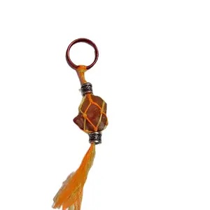 Handmade Carnelian Keychain for Good Luck