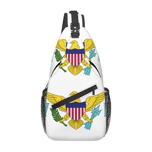 Flag of Virgin Islands Large -capacity sports bag, travel outdoors day bag, multi -function and multi -function men's off -road bag, commute daily life