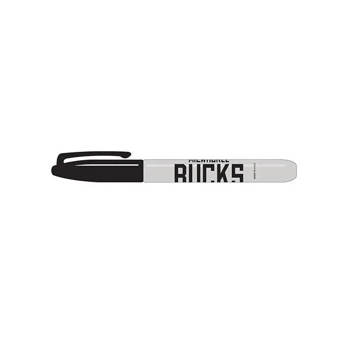 Pro Specialties Group Wordmark Black Milwaukee Bucks Permanent Marker
