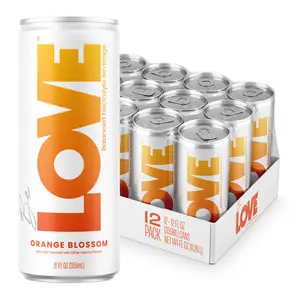 Be LOVE Electrolyte Beverage – Orange Blossom – Balanced Hydration | Zero Sugar, Zero Calories, Zero Caffeine | 12 Cans (12 fl oz each)