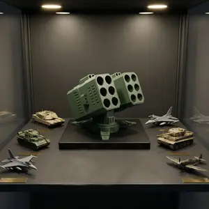 Anti-Aircraft Missile Model Statue, Desk Decor for Office, Pen Holder, Storage Ornament, Military Collectible, Gift for Military Enthusiasts