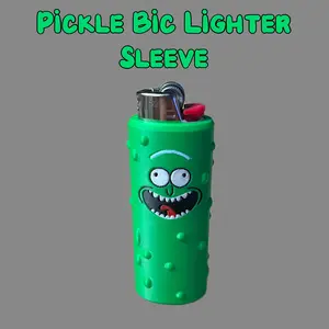 Pickle Rick Bic Lighter Sleeve