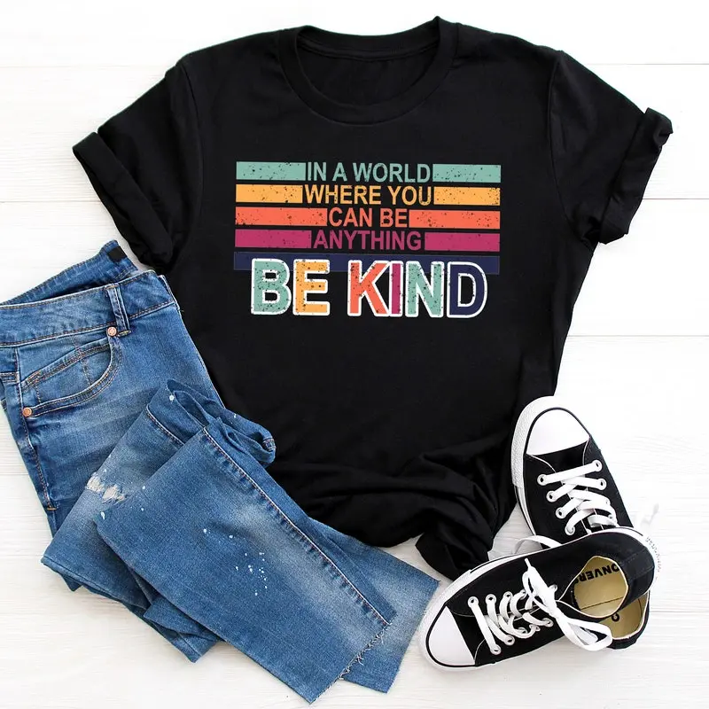In A World Where You Can Be Anything Be Kind Shirt,Be Kind Rainbow Shirt,Be Kind Shirt,Language shirt,Kindness shirt,Watercolor Be Kind